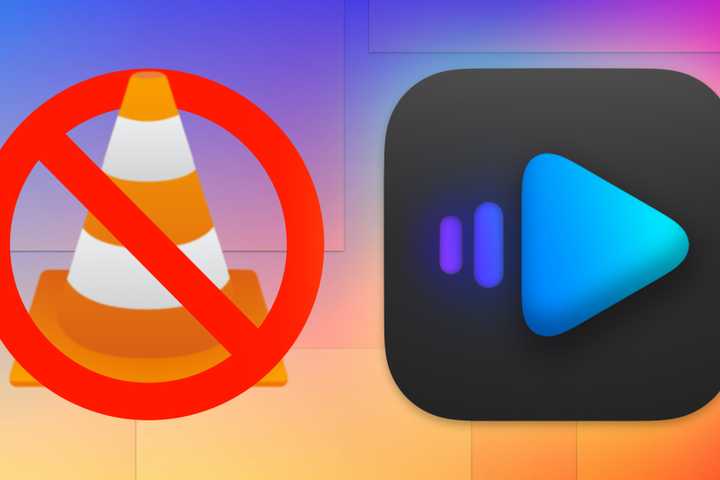VLC and IINA logos.